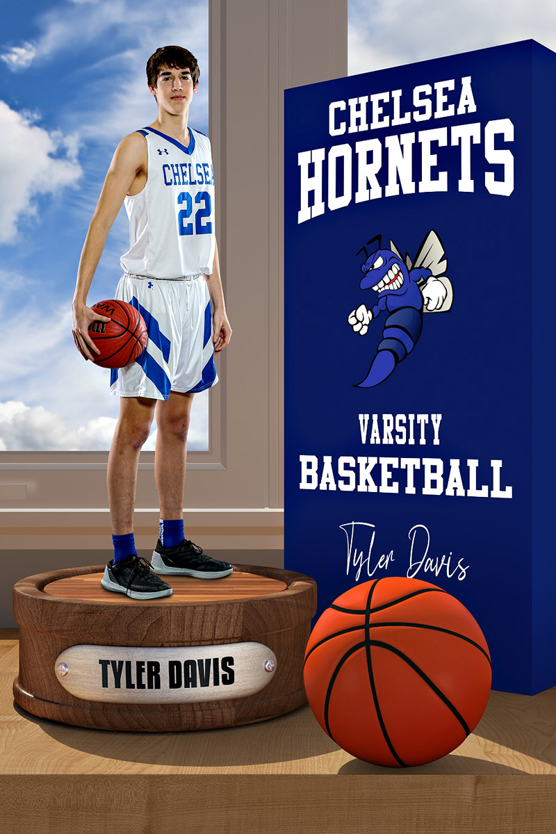 Player Banner Sports Photo Template Basketball Display II