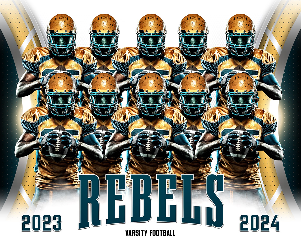 16x20 MultiSport Layered Photo Template Zone Out Designed By My Photo Borders