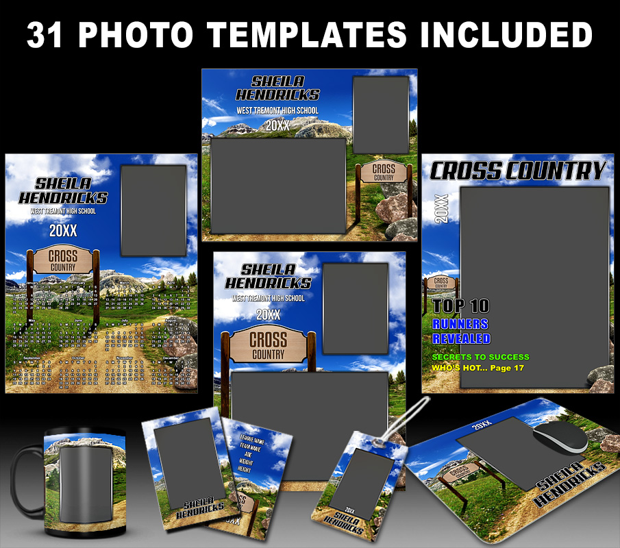 CROSS COUNTRY PHOTO TEMPLATE COLLECTION