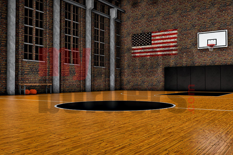 Digital Sports Background Old School Basketball Ii Horizontal