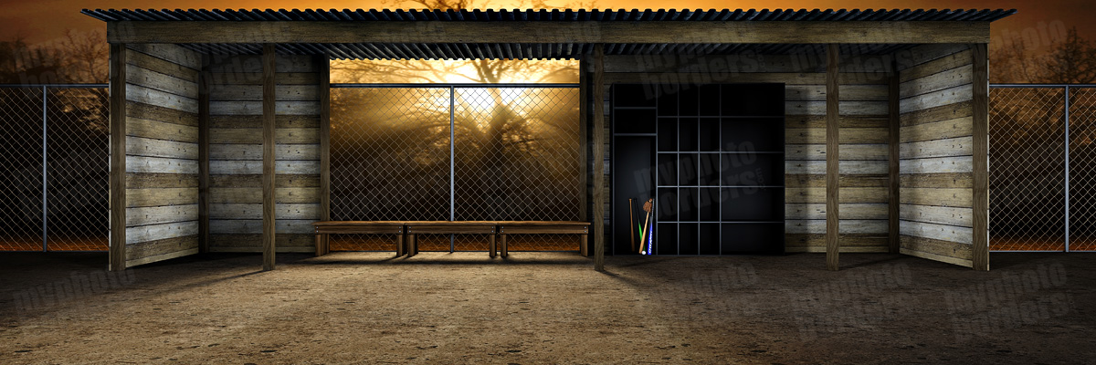 Baseball Dugout Digital Sports Background