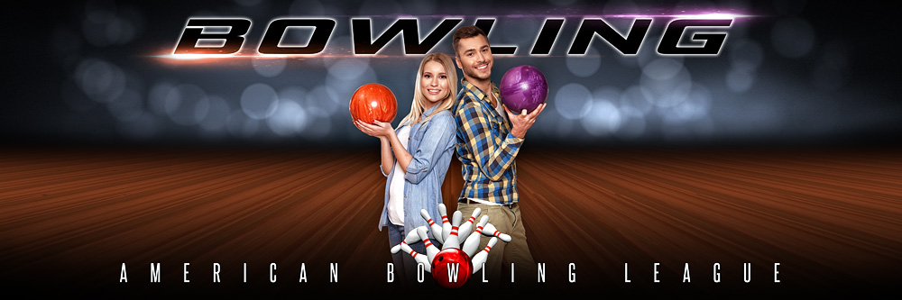 Panoramic Team Banner Photo Template For Bowling - Photoshop Layered Sports Template