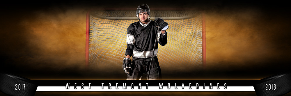 Panoramic Team Banner Photo Template For Hockey