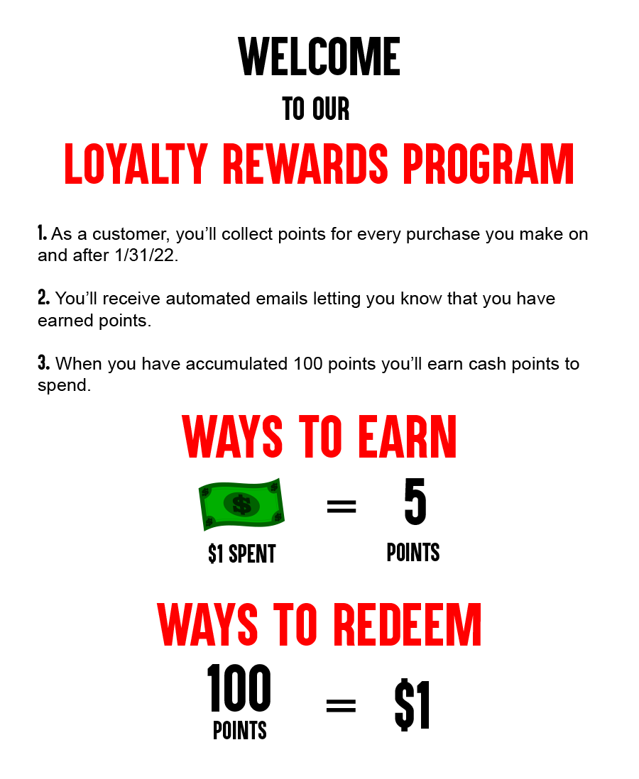 Loyalty Rewards Program - Earn Cash To Spend!