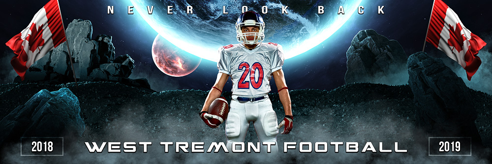 Panoramic Team Banner Photoshop Sports Template - Space