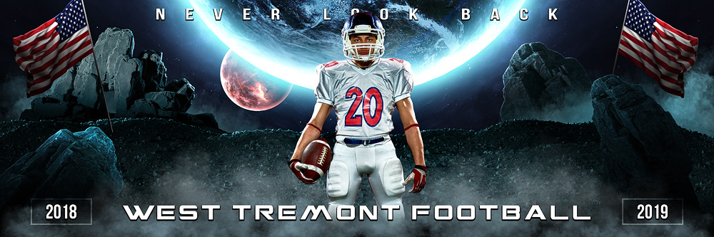 Panoramic Team Banner Photoshop Sports Template - Space