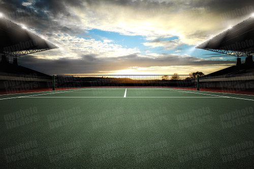 DIGITAL BACKGROUND - TENNIS COURT II - HORIZONTAL