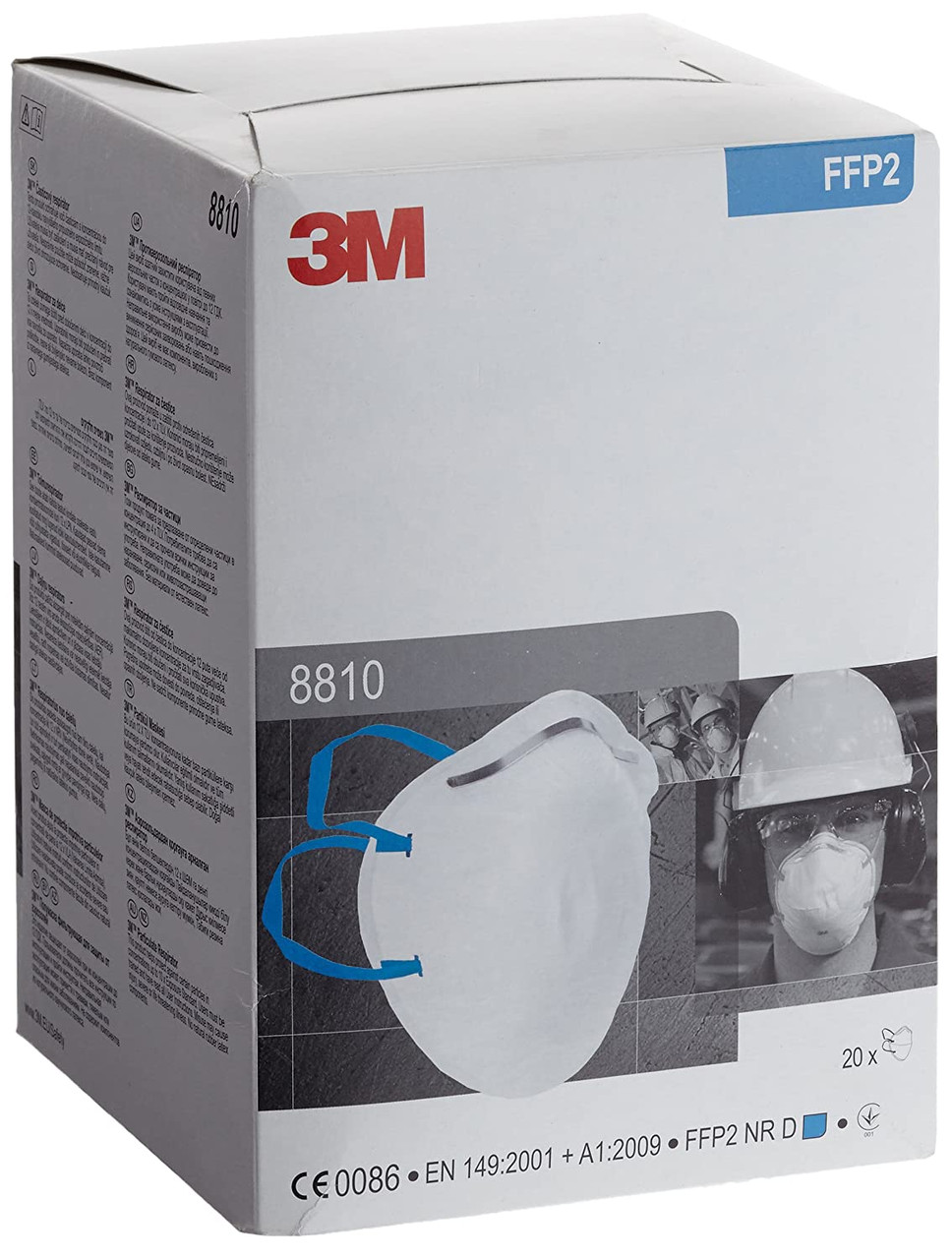 Masque jetable antipoussières coque 3M™ + 8810 FFP2 NR D, EPI