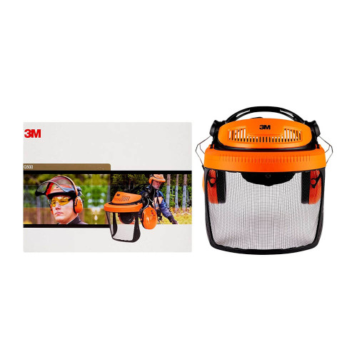 3M G500 Forestry Face Shield with Ear Defenders and Retail Box