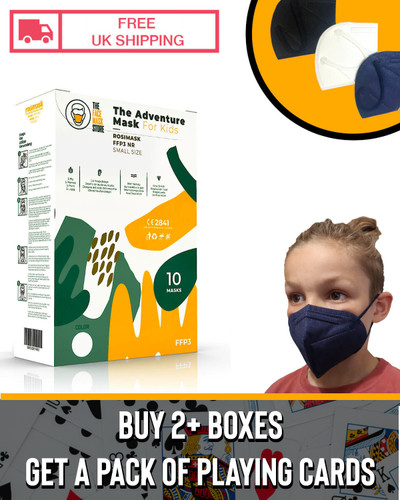 Childens FFP3 Mask by The Adventure Mask with Free Playing Card Offer - Thumbnail