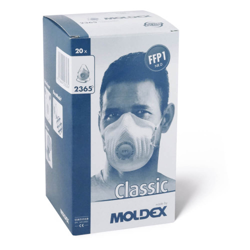 Moldex 2365 FFP1 Classic Dust Mask Valved Packaging