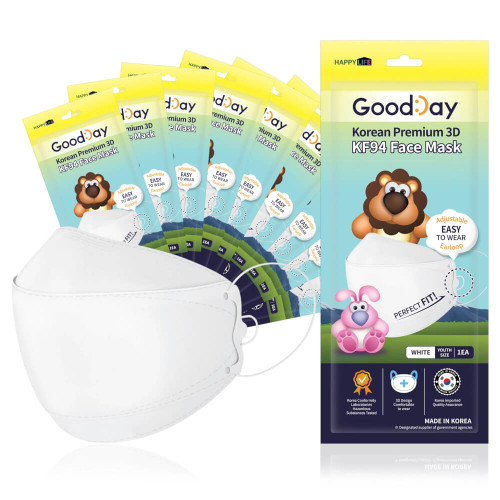 GoodDay Children's Adjustable KF94 Face Mask Disposable for ages 5-9
