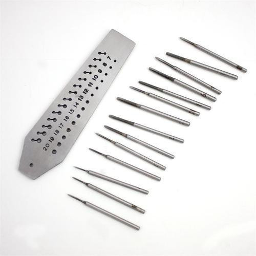 Jewellers Tap And Die Set 14 Taps Screw Plate