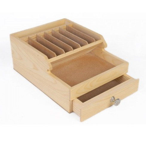 Wooden Plier Rack with Draw Tools Storage for Jewellers Crafts Modellers