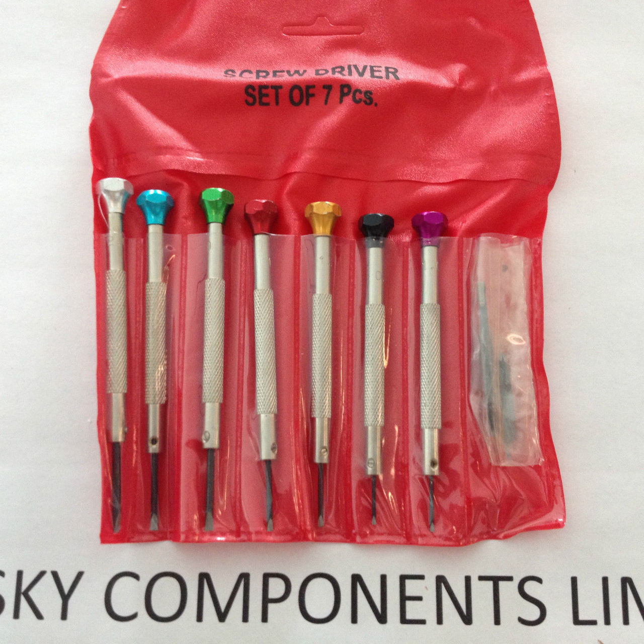 Jewellers Screwdriver Set Flat Blades Set of 7