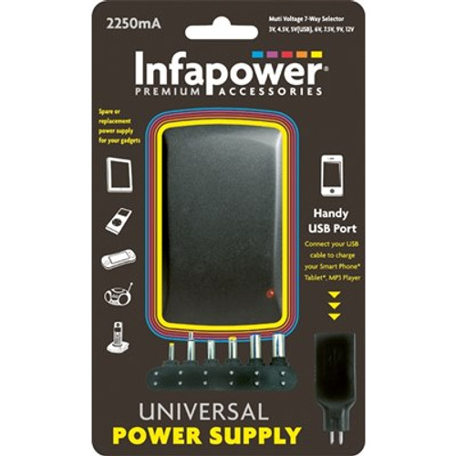 Infapower P004 Universal Power Supply - 2250mA Universal mains adaptor 2250mAP004