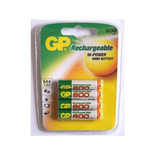 GP 4-pack AAA Ni-MH GP 600mAh Ni-MH 4 pack AAA batteries