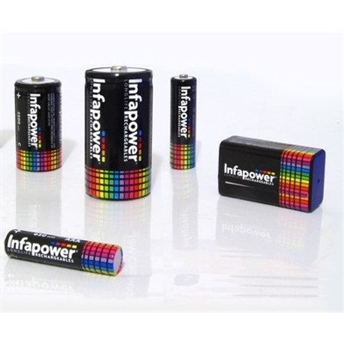 Infapower Ni-MH Rechargeable Batteries B005 C size 2500mAh Pack x 2