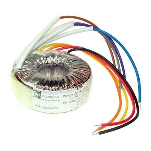 Vigortronix VTX-146 Series Toroidal Transformers 15VA toroidal 2x6 VAC output VTX-146-015-206