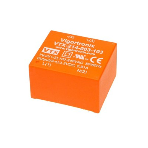 Vigortronix VTX-214-003-1 AC-DC Converter 3 Watt 6V 3 Watt AC-DC Converter ﻿VTX-214-003-106