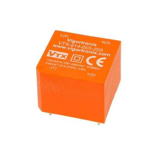 Vigortronix VTX-214-003-2 Miniature Converter 3W 3.3V 3 Watt Miniature AC-DC Converter ﻿VTX-214-003-203