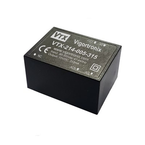 Vigortronix VTX-214-005-3 AC-DC Converter 5 Watt 12V 5 Watt High Performance AC-DC Converter ﻿VTX-214-005-312