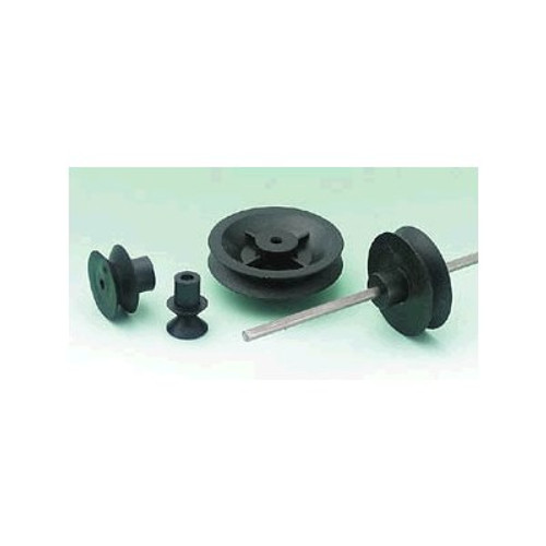 Miniature Pulleys - 2mm bore 8mm dia. pulley (2mm bore) Pk x10