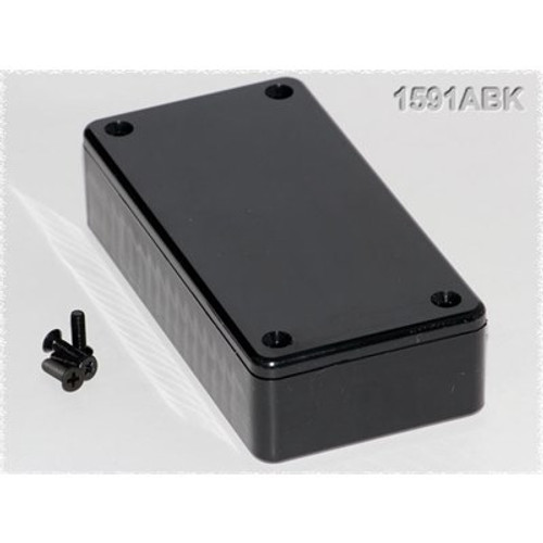 Hammond 1591 series - FR multipurpose ABS Black F/R Enclosure 100Lx50Wx25H 1591ABK