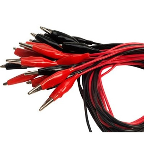 Crocodile Lead Set 10 Red and 10 Black Miniature Croc lead Set (10 Red & 10 Black)