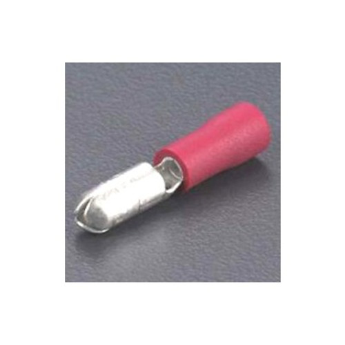 Insulated Male Bullet Terminals Push-on male bullet terminal - Red 4.0mm (Pk x 100)
