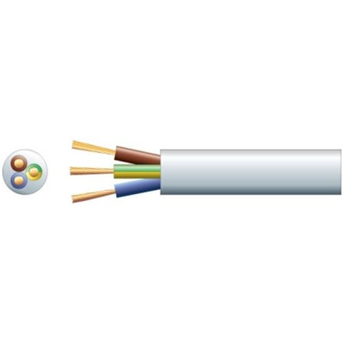 2183Y 0.50mm and 0.75mm Flexible 3 Core Cable 3 core 24/0.2mm white (100m)