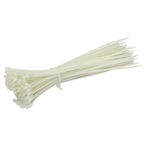 Cable Ties - White/Natural 250mm x 4.8mm WHITE Cable Tie (pack x 100)