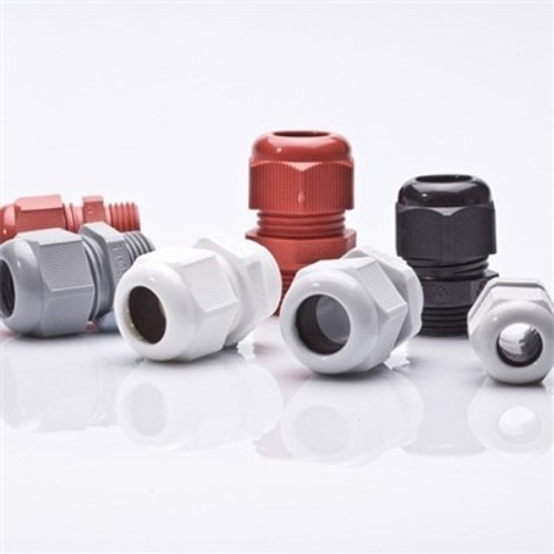 Nylon Metric Thread Cable Glands IP68 M20 IP68 Grey Nylon Cable Gland & Locknut. Pk x 10