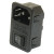 C14 IEC Power Entry Module 0717-1S-PQ10N-A 1.0mm C14 IEC Fused Inlet DPST Switch. Snap-fit 1.0mm Panel