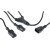 IEC Plug to Twin IEC sockets 2M Black 10A Rated 2m cord set IEC take-off plug to twin straight IEC sockets.