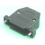 D connector covers - standard moulded. Moulded D cover Black 25 way