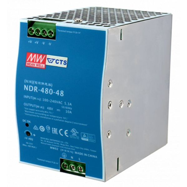 Mean Well NDR-480-48 48vdc 10A Power Supply Mean Well NDR-480-48 48vdc 10A Power Supply