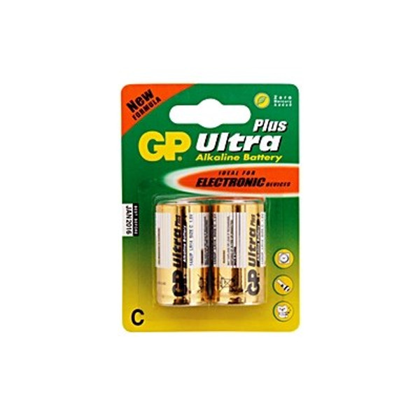 GP Ultra Plus 2 x C size alkaline GP14U-C2 GP Ultra alkaline 2 x C pack GP14U-C2