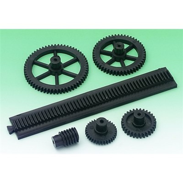 Miniature Gears - 2mm Centre Hole 34:1 worm drive & wheel (Pk x 10)