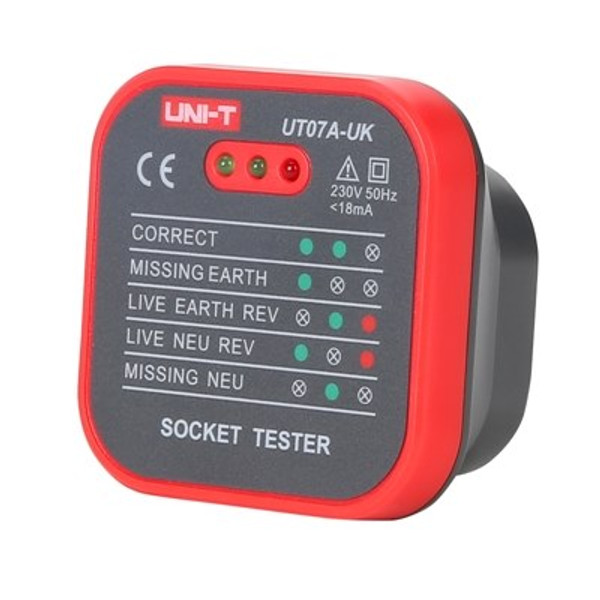 Uni-T UT07A UK Socket Tester Uni-T UT07A-UK Socket Tester