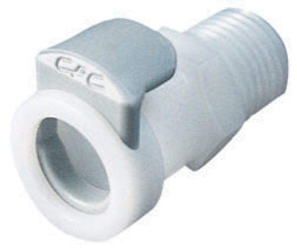 APC10004BSPT Colder Products Hose Connector, Straight Threaded Coupling, BSPT 1/4in, 8.3 bar
