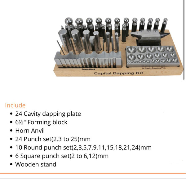 Large Doming Set and Combined Swage Set 43 PCS Jewellers Tool