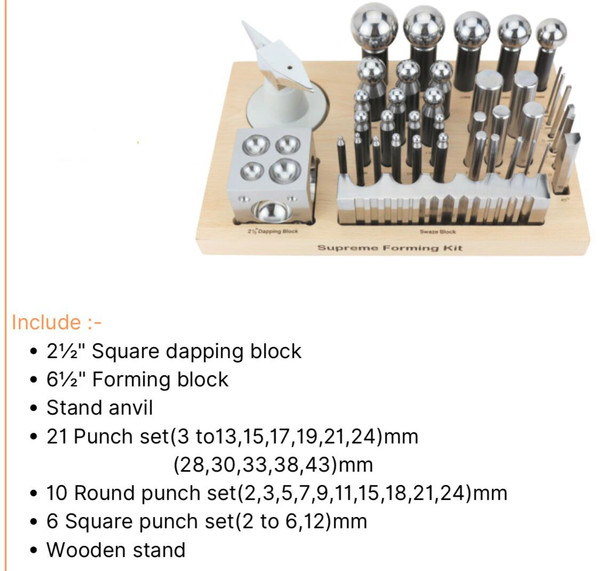 Supreme Forming Kit Large 40PCS Set Large Punch Jewellery Tool