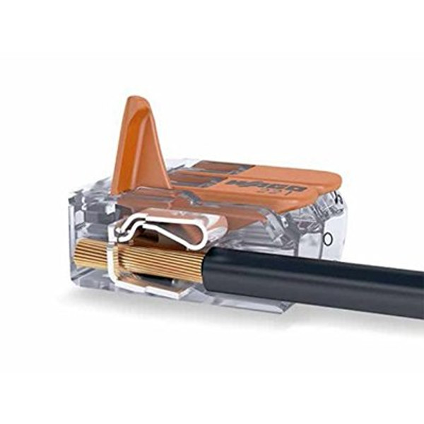 WAGO 221 Series 32A Compact Splicing Connector 221-415 5 Way WAGOTransparent Housing Orange Lever