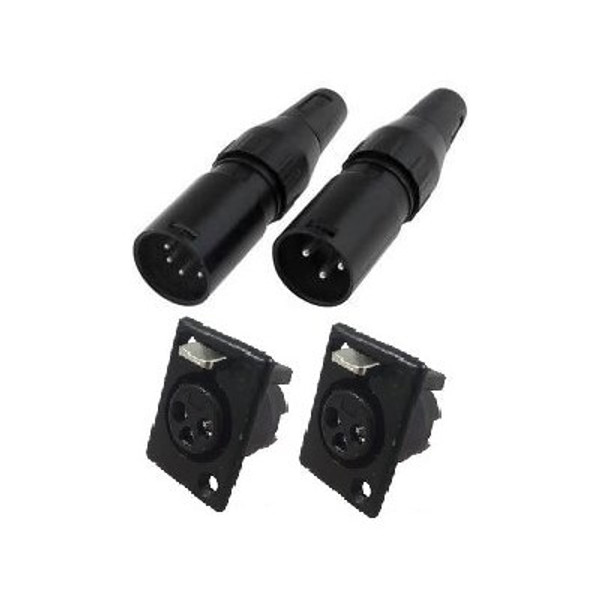 Deltron 7000 Series XLR Connectors 3 pole XLR free plug 709-0300