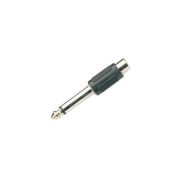 6.35mm Mono Jack plug to Phono adaptor Adaptor 6.35mm plug to Phono Socket
