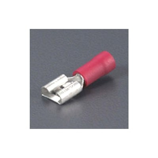 Insulated Push On Female Spade Terminals Female spade receptacle - Red 4.8mm x 0.5mm (Pk x 100)