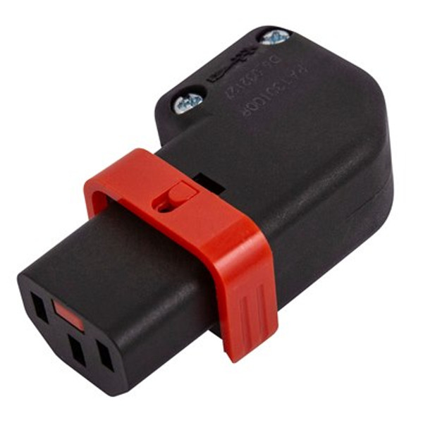 C13 IEC Lock Right/Left Rewireable Outlet C13 IEC Locking Right/Left Angled Rewireable Outlet