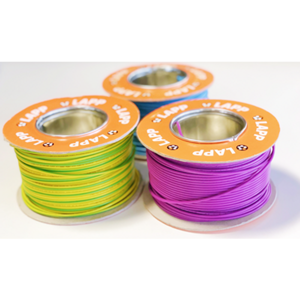 Lapp lflex Uniplus Tri-Rated 0.50mm 100m Cable Green/Yellow Tri- Rated 100m Reel 1 x 0.5mm