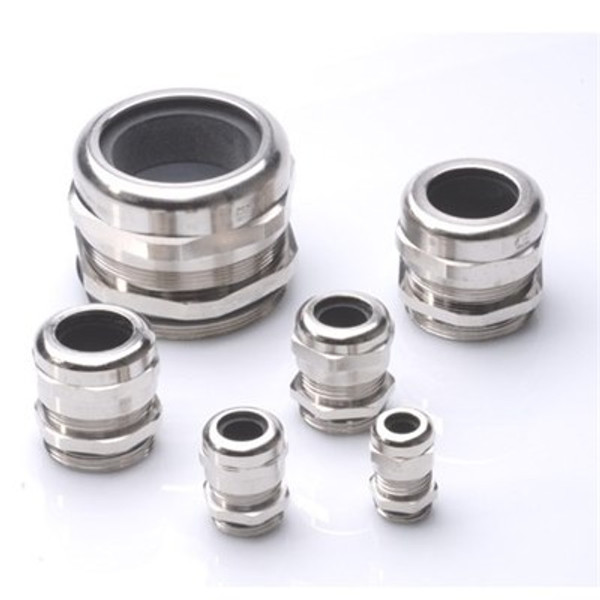 Nickel Plated Metric Brass Cable Glands IP68 M12 IP68 Nickel Plated Brass Cable Gland & Locknut. Pk x 5